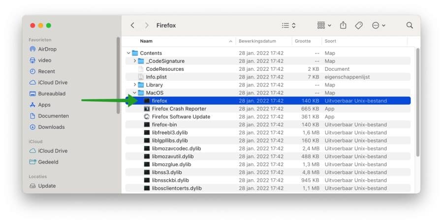 Select executable unix file