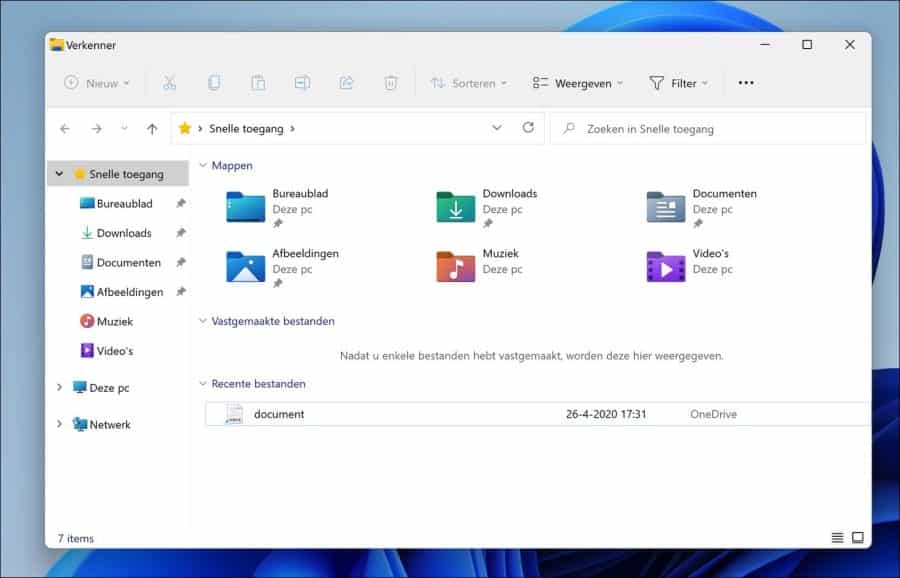 Arquivos fixados e recentes no Acesso Rápido para Windows Explorer