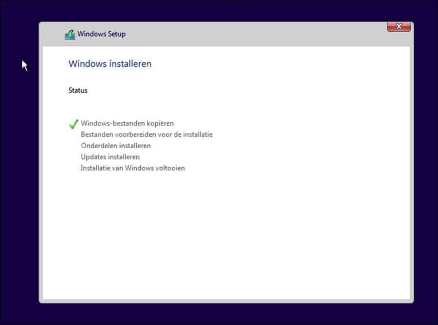 Windows 11 bezig met installeren