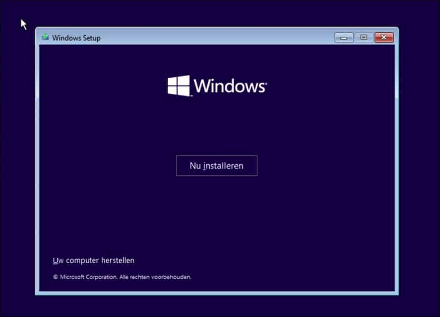 Windows 11 nu installeren