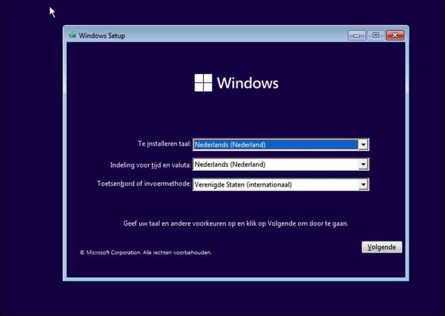 Windows 11 taal