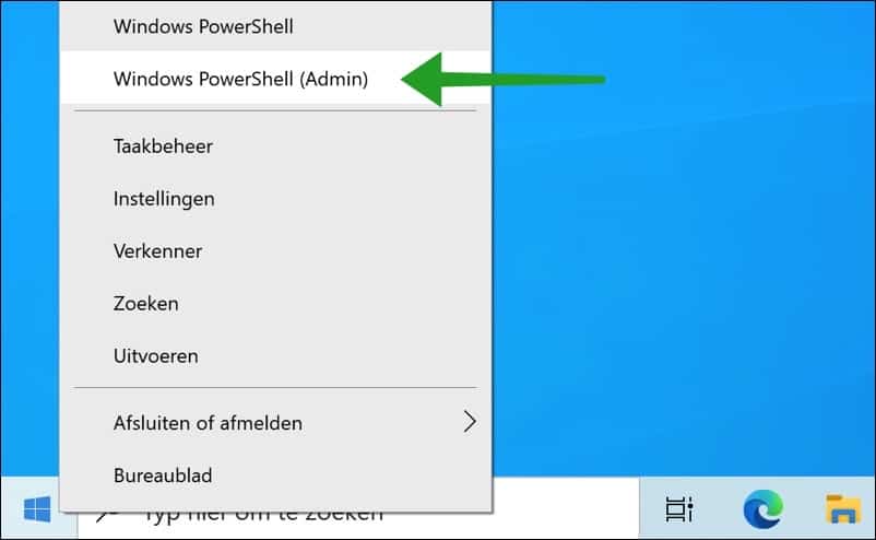 Windows PowerShell admin in Windows 10
