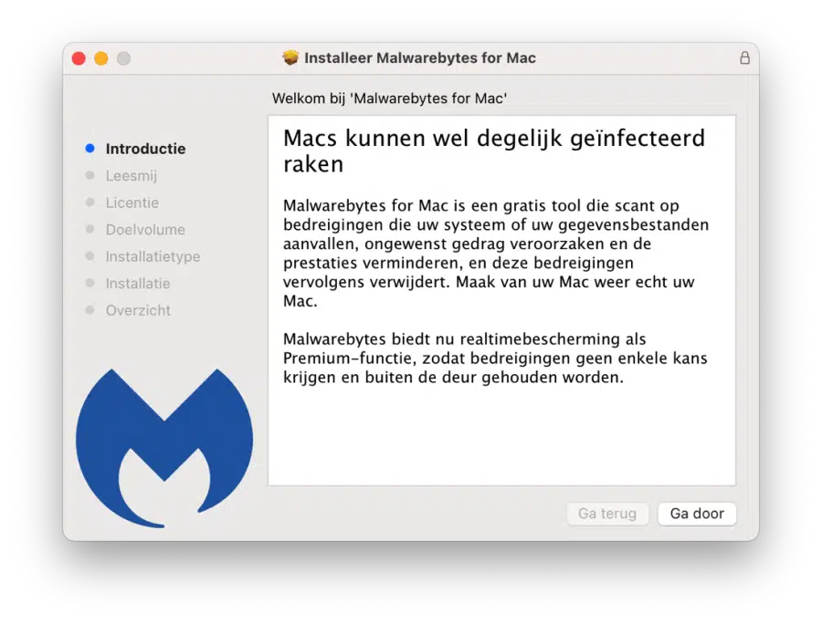 malwarebytes voor mac installatie