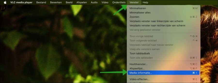 Media informatie VLC