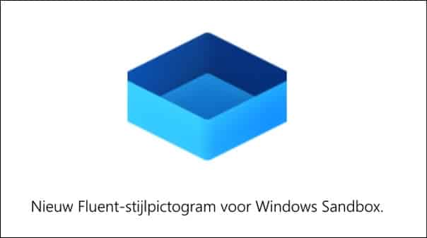 Nieuwe pictogram windows sandbox