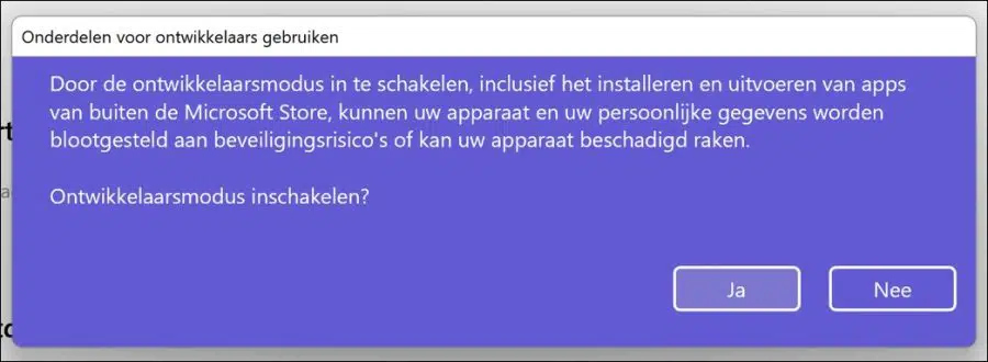 Onderdelen voor ontwikkelaars gebruiken