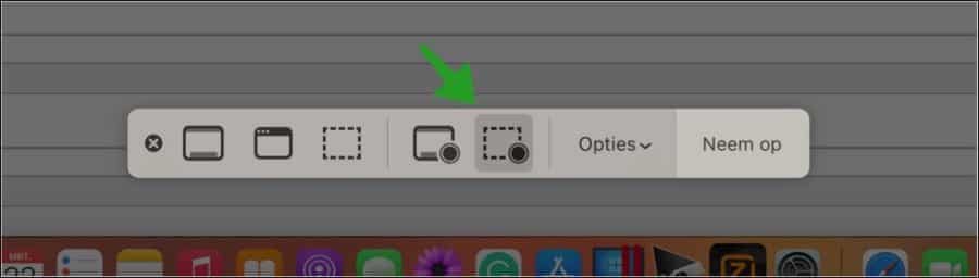 Select part of the screen with QuickTime