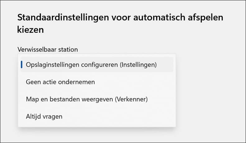 Standaardinstellingen voor automatisch afspelen kiezen