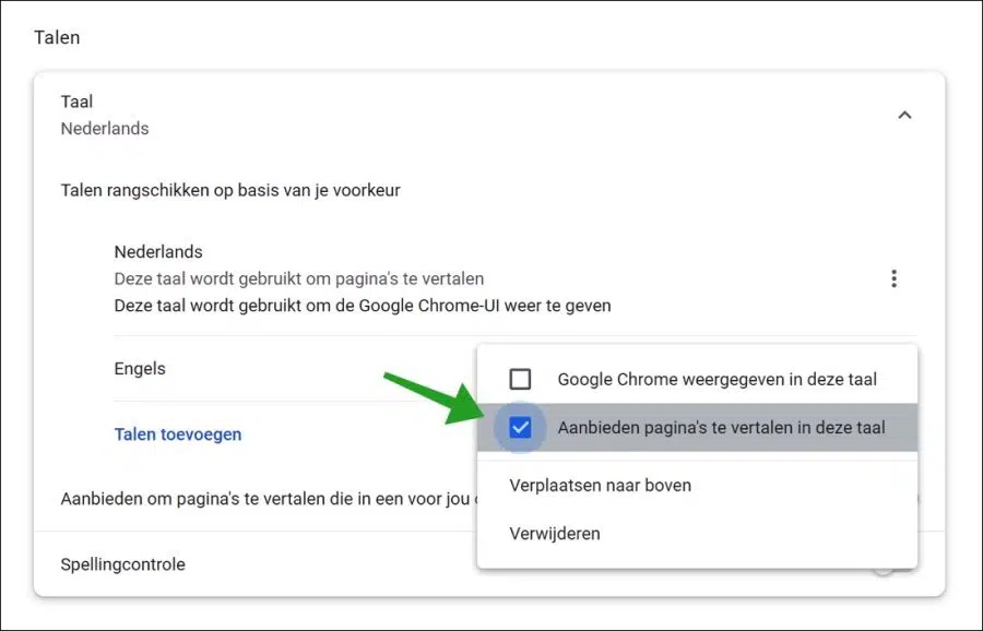 Aanbieden paginas te vertalen in deze taal