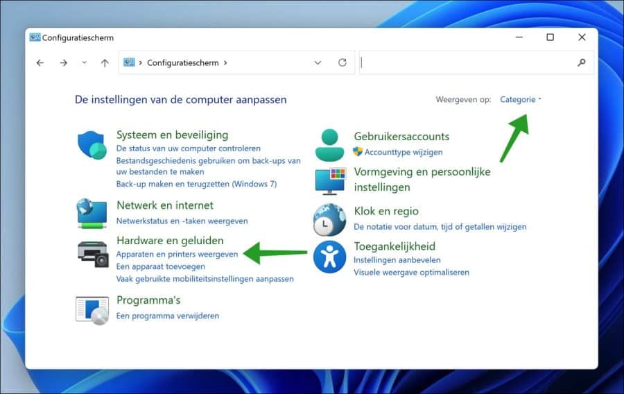 Ver dispositivos e impressoras