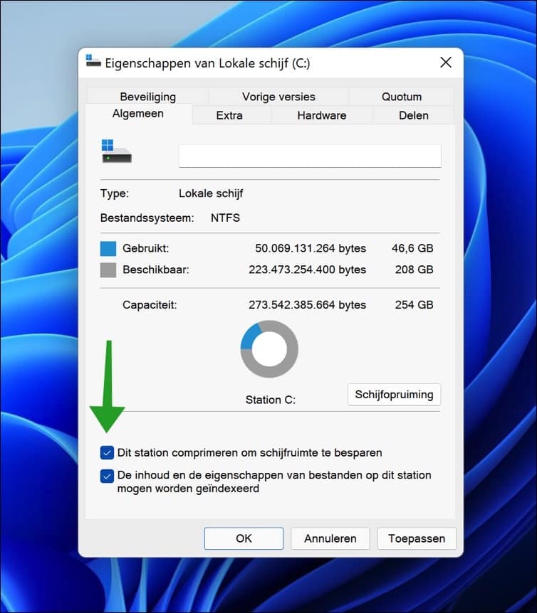 Compress this drive to save disk space