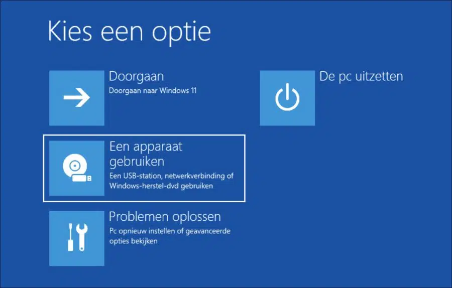 Een USB station gebruiken