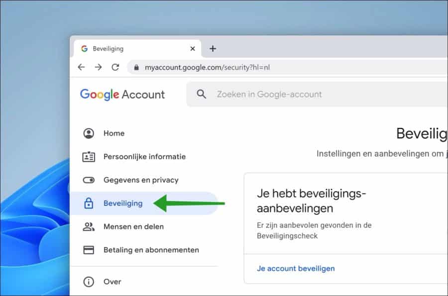 Google account beveiliging