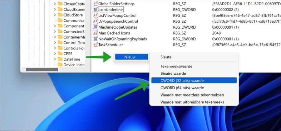 Neuer DWORD-Wert HubMode