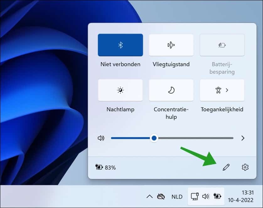 Ajustar la configuración rápida en Windows 11