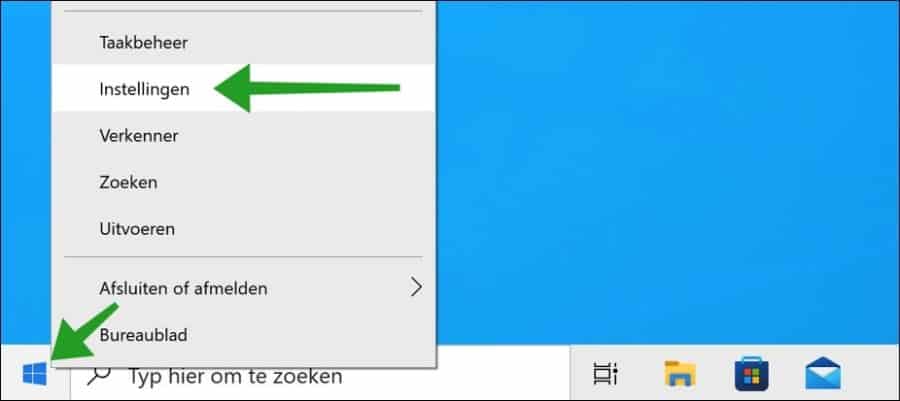 Windows 10 instellingen openen