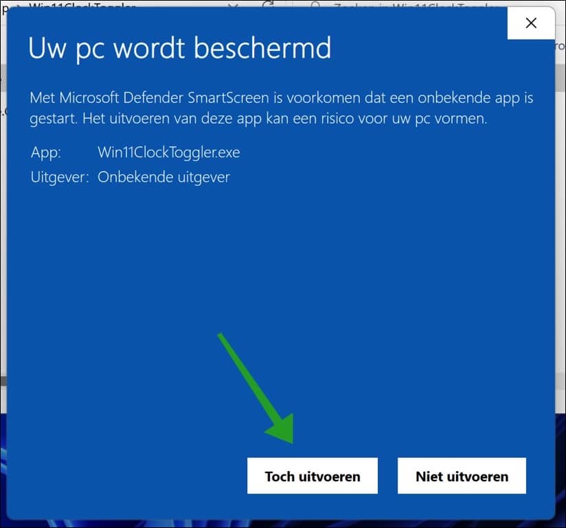 Windows Smartscreen melding