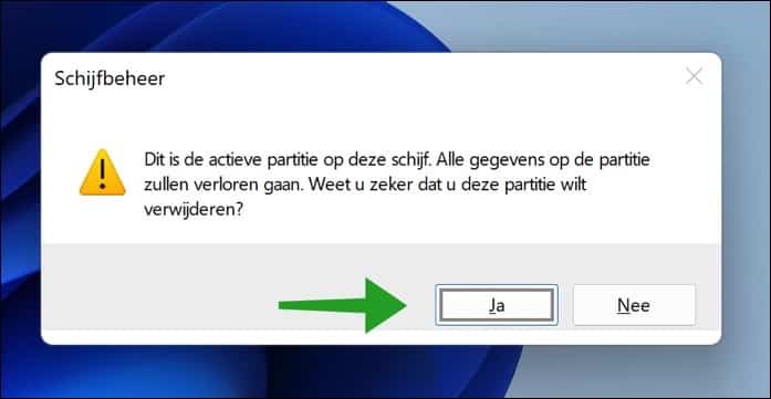 Alle data op de USB gaat verloren