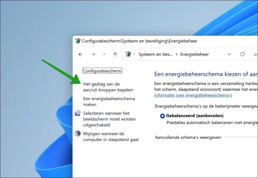 Het gedrag van de aan en uit knoppen bepalen