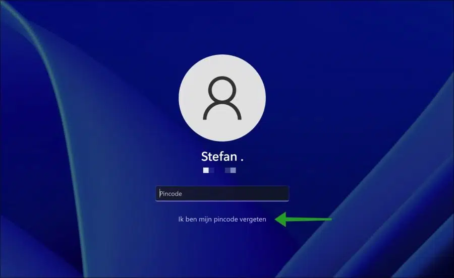 Ik ben mijn pincode vergeten vergrendelscherm