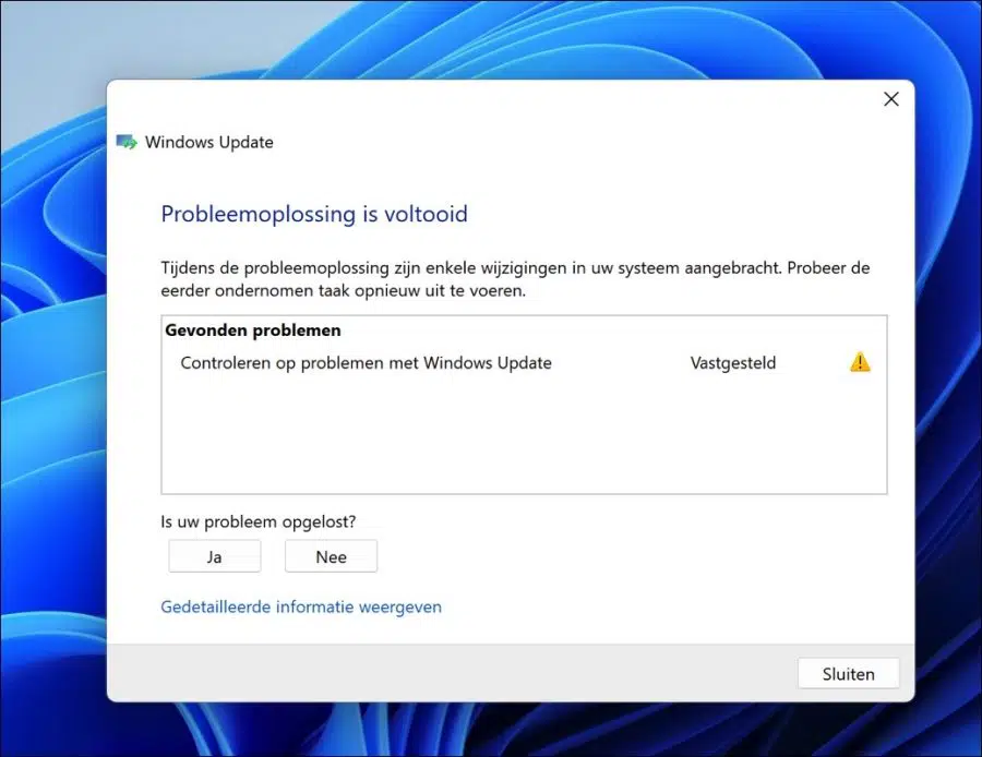 Vastgestelde Windows update problemen