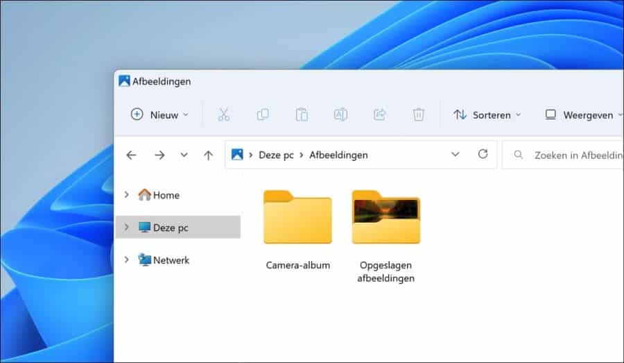 Examples of files in folders in Windows 11