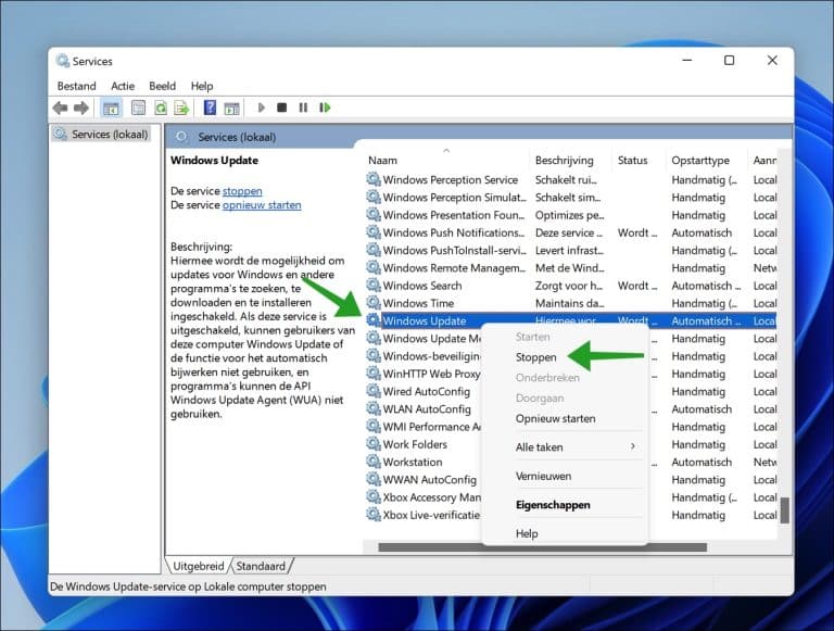 Windows Update "SoftwareDistribution" map verplaatsen