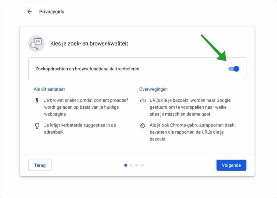 privacygids zoek- en browsekwaliteit