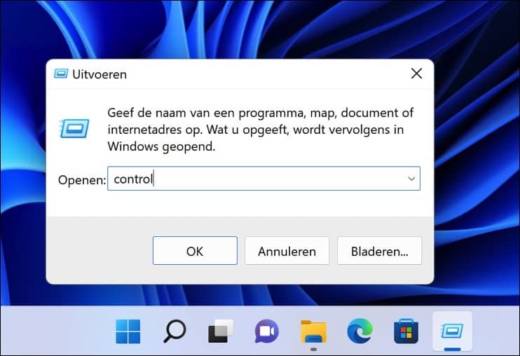 Control openen