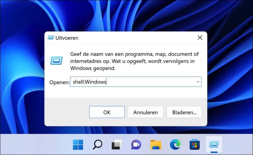 Exécuter la commande shell dans Windows 11