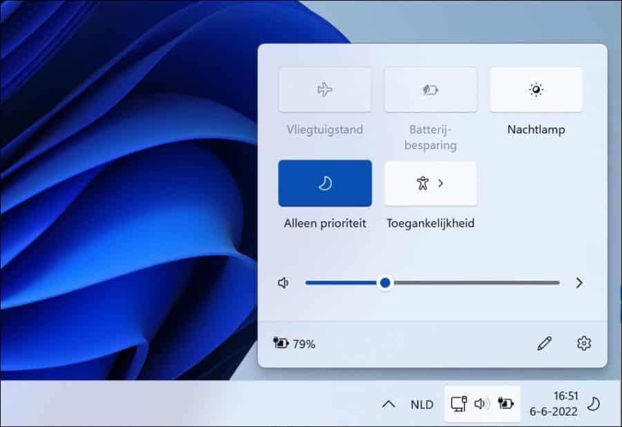 Snelle instellingen in Windows 11