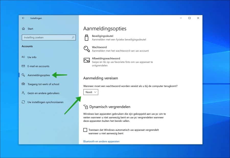 Exigir senha após desativar a suspensão no Windows 10