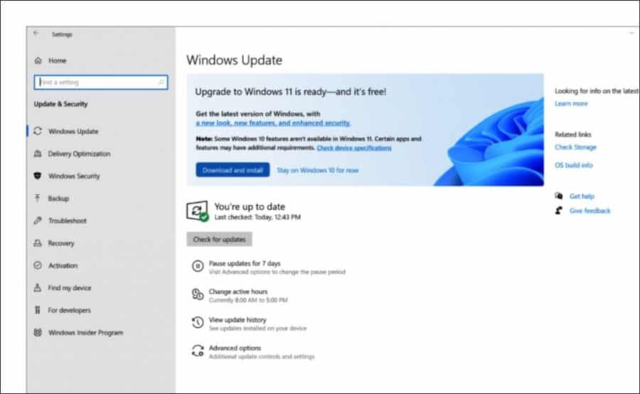 Windows 11 update installeren