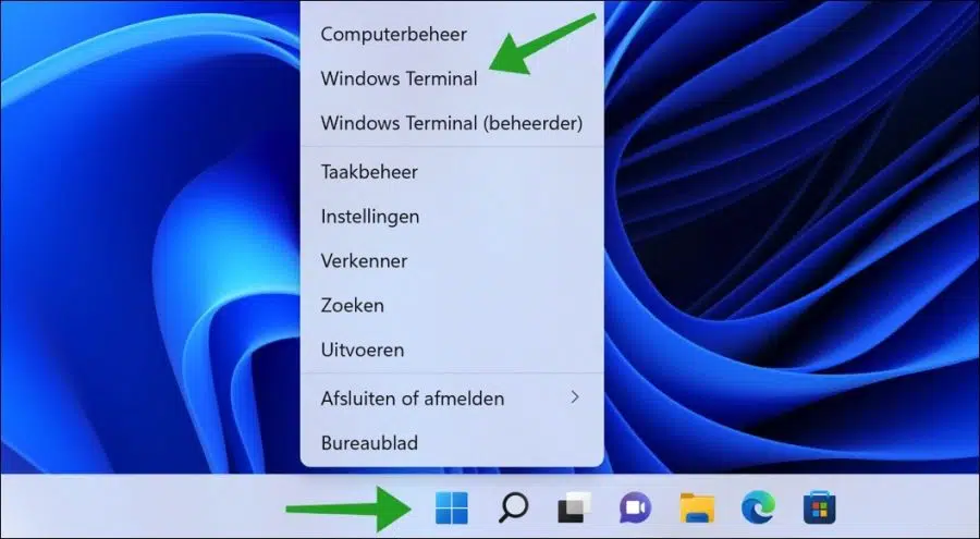 Windows Terminal openen