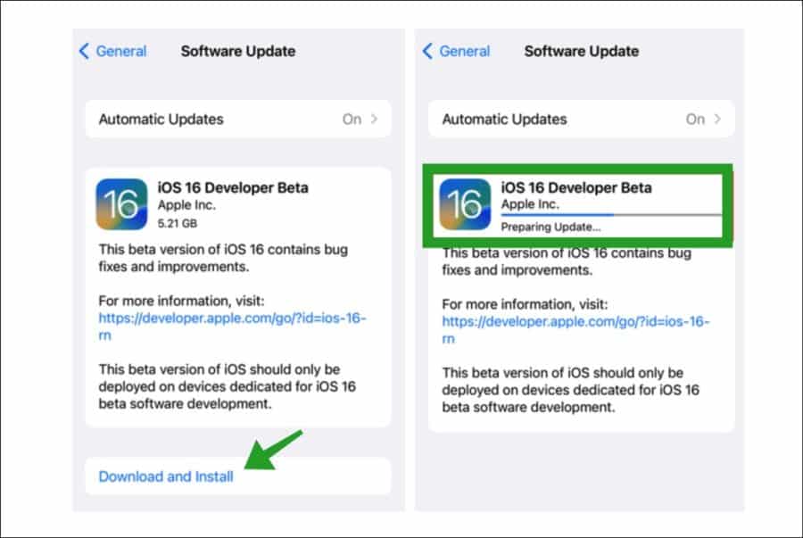 iOS 16 installeren