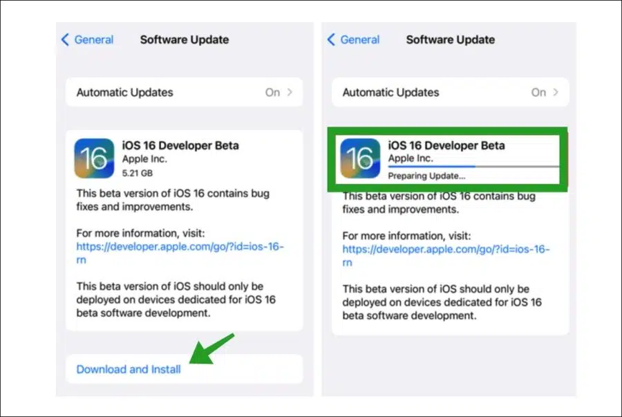 iOS 16 installeren