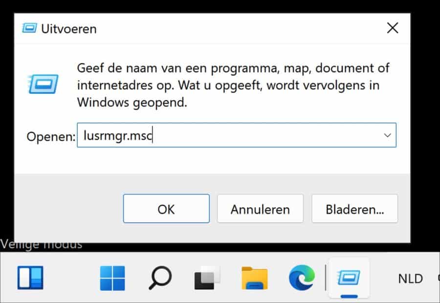 lusrmgr openen