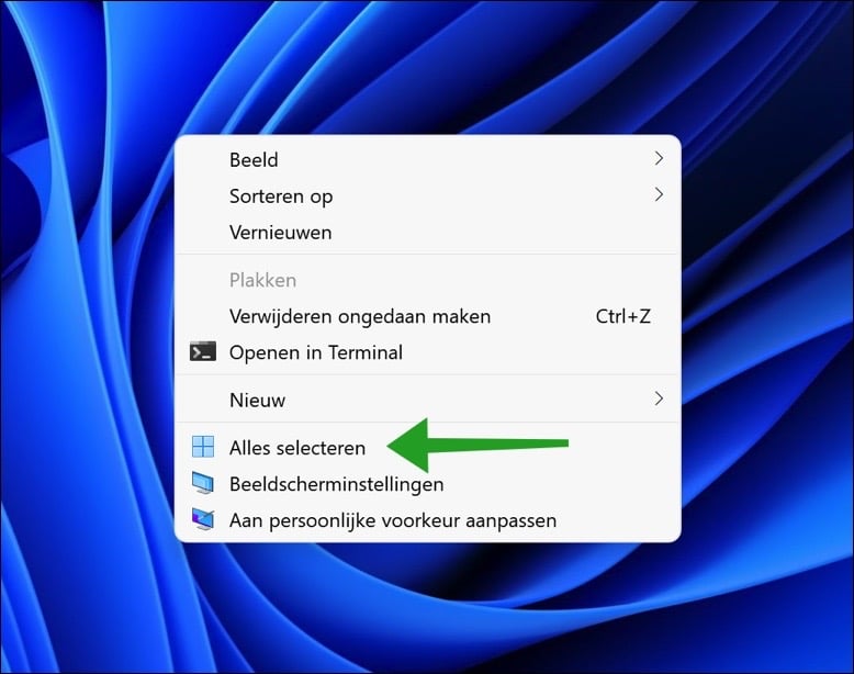 Alles selecteren