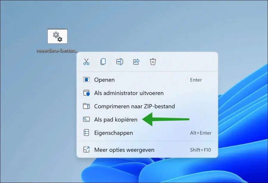 Als pad kopieren