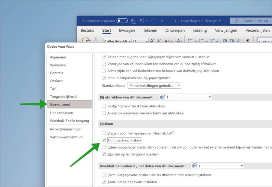 Sempre faça backup do seu documento do Word