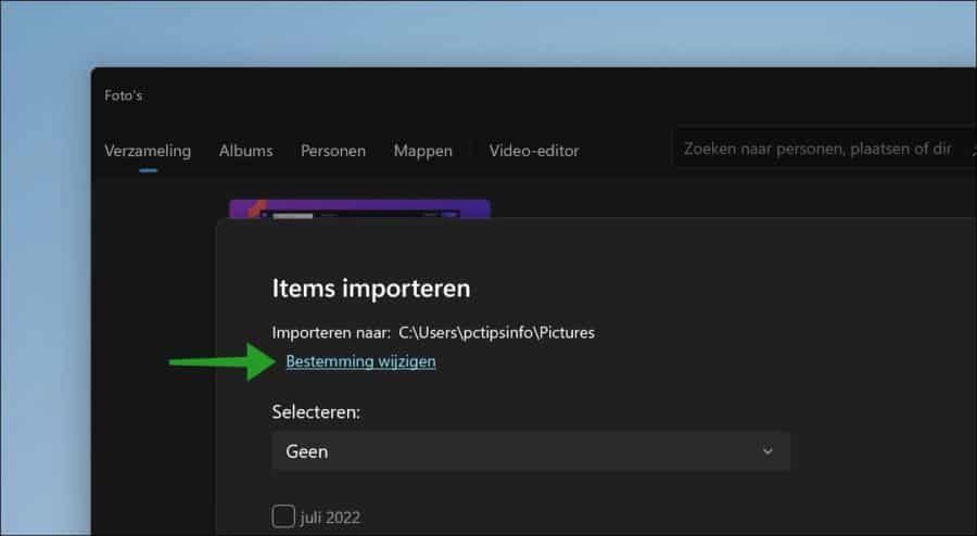 Fotos vanaf iPhone importeren naar Windows 11 PC