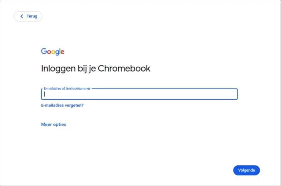 Iniciar sesión en Chrome OS Flex - Chromebook