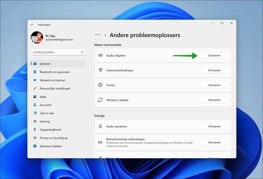 Solucionador de problemas de áudio no Windows