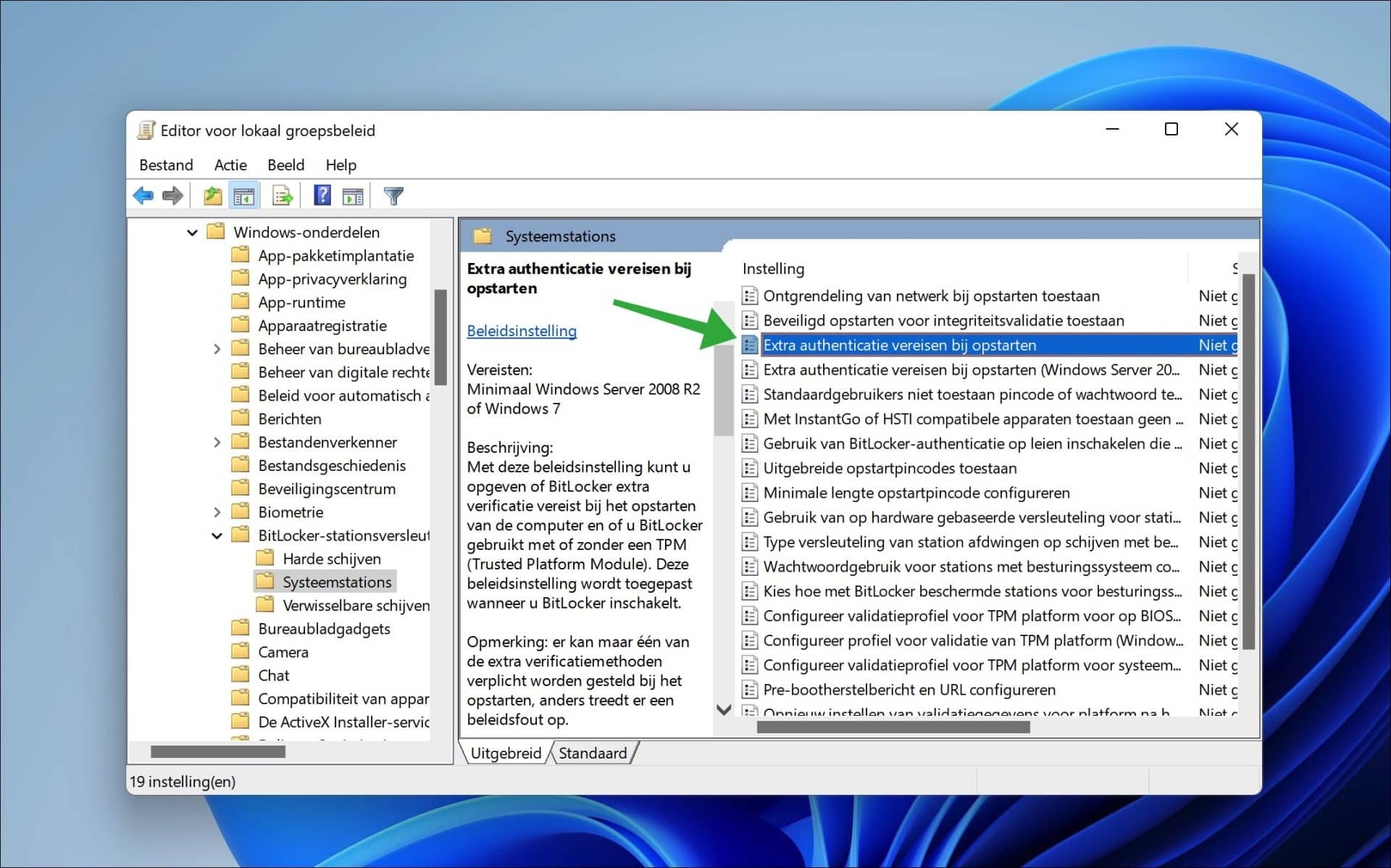 Bitlocker inschakelen in Windows 11 of 10 zonder TPM