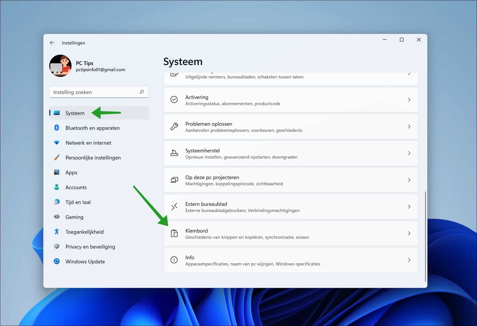 Klembord geschiedenis inschakelen en gebruiken in Windows 11