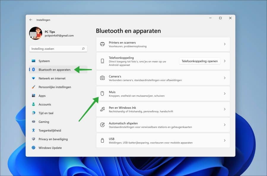 Mauseinstellungen in Windows 11