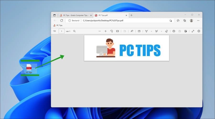 PDF bestand openen in Microsoft Edge