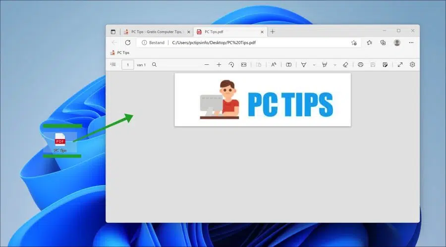 PDF bestand openen in Microsoft Edge