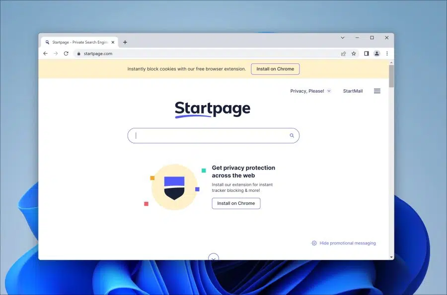 Startpage zoekmachine