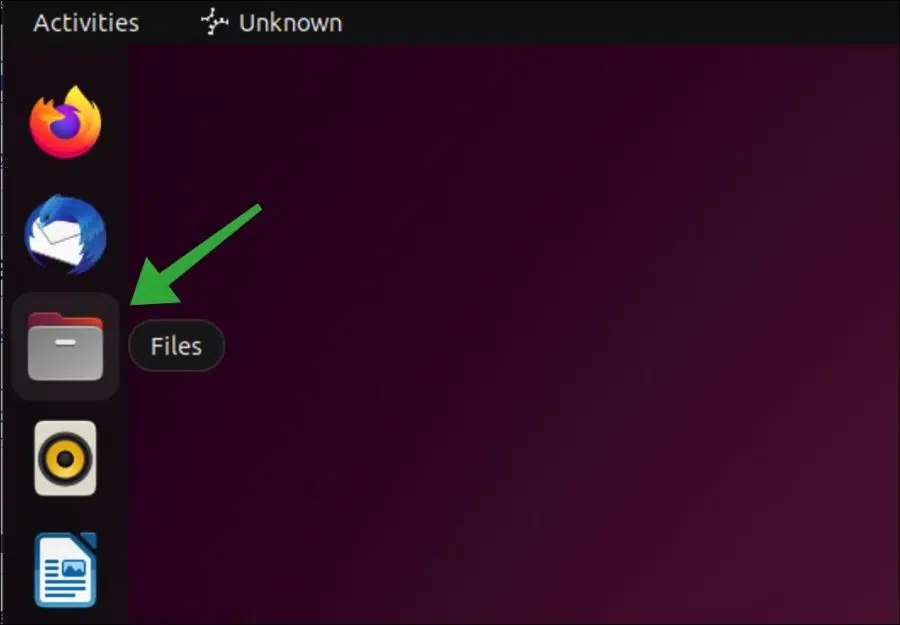 Bestandsverkenner openen in Ubuntu Linux